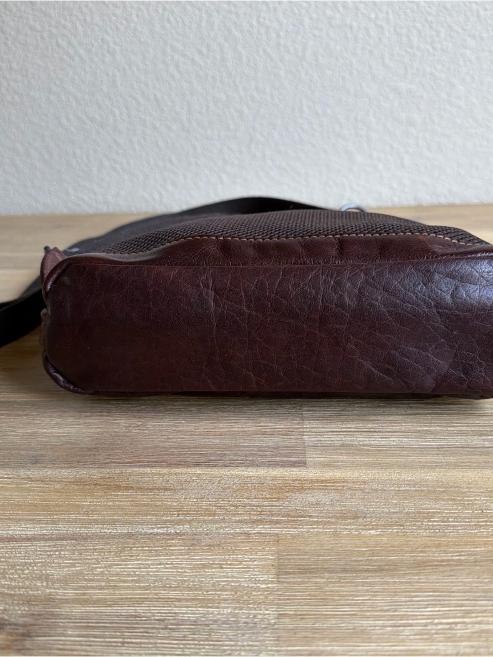 Jack Georges Voyager Convertible Small Backpack Brown Buffalo Leather Zip Close - Picture 7 of 14